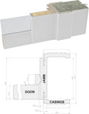 Solid French Door Frosted Glass 12 Lites 32x80 inches | Felicia 3312 Matte White | Single Regural Pa