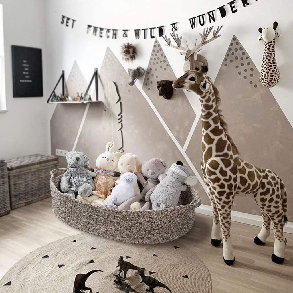 Baby Changing Basket - Moses Basket Changing Table Topper and Thick Foam Pad with Removable Cotton Mattress Cover