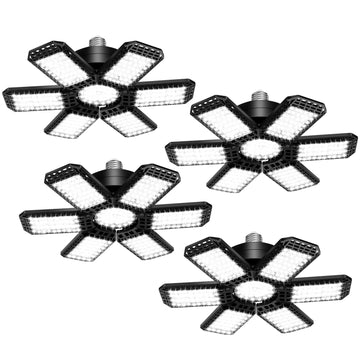 LED Garage Lights 4 Pack, Garage Lights Ceiling LED 6500K