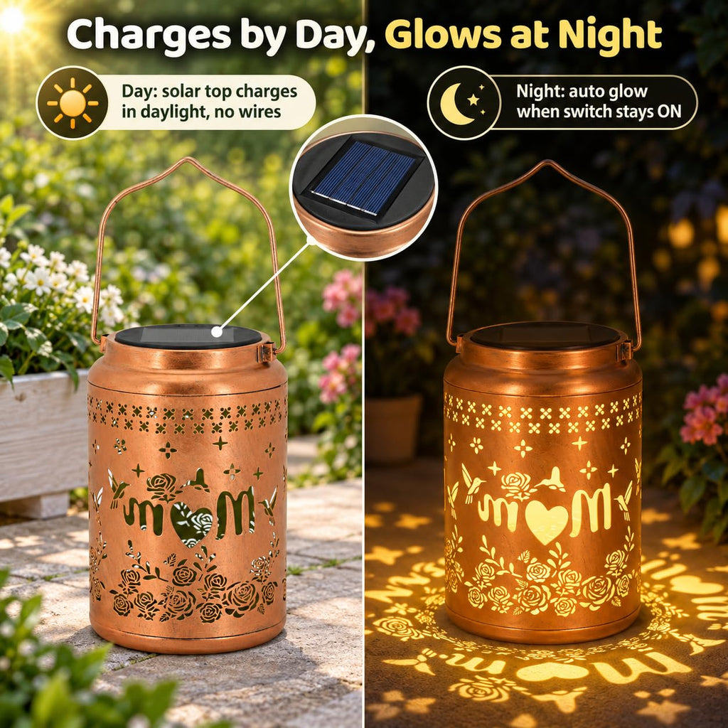Mother Day Gifts for Mom - Solar Lanterns Outdoor Waterproof