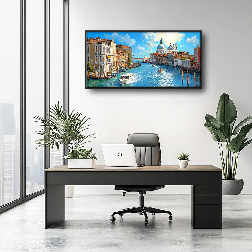 Italy Wall Venice Pictures Wall Decor Large Italian Landscape Canvas Prints Framed Artwork Paintings Dinning Room