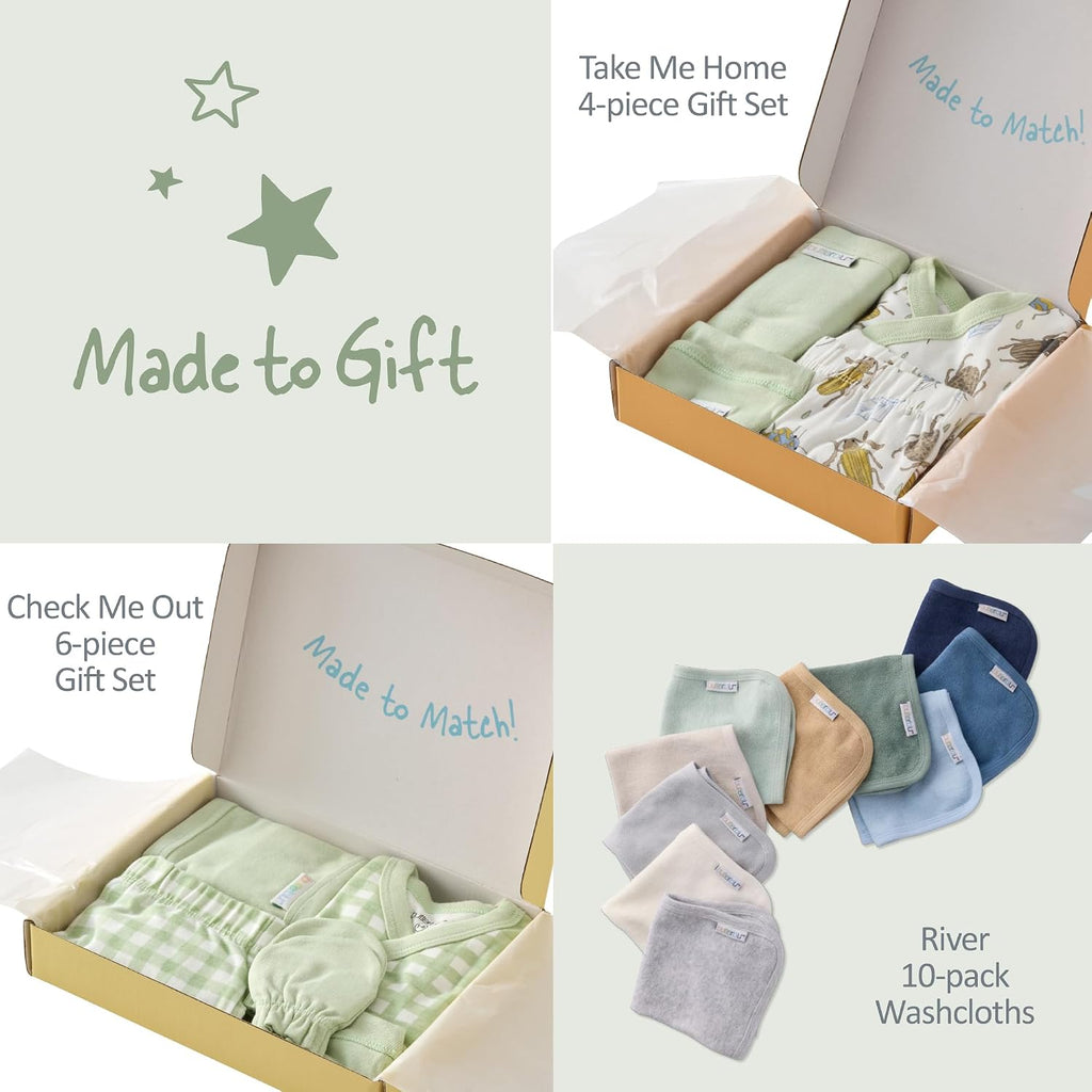 Welcome Home Piece Baby Gift Set 100% Organic Cotton in Box