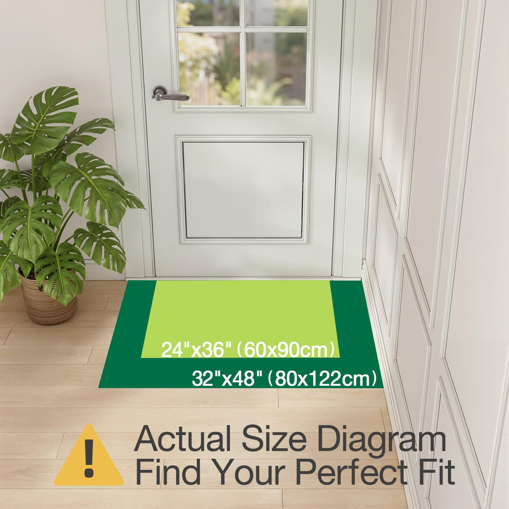 Natural Jute Indoor Door Mat, 24 x 36, Non-Slip Handwoven Entryway Mat