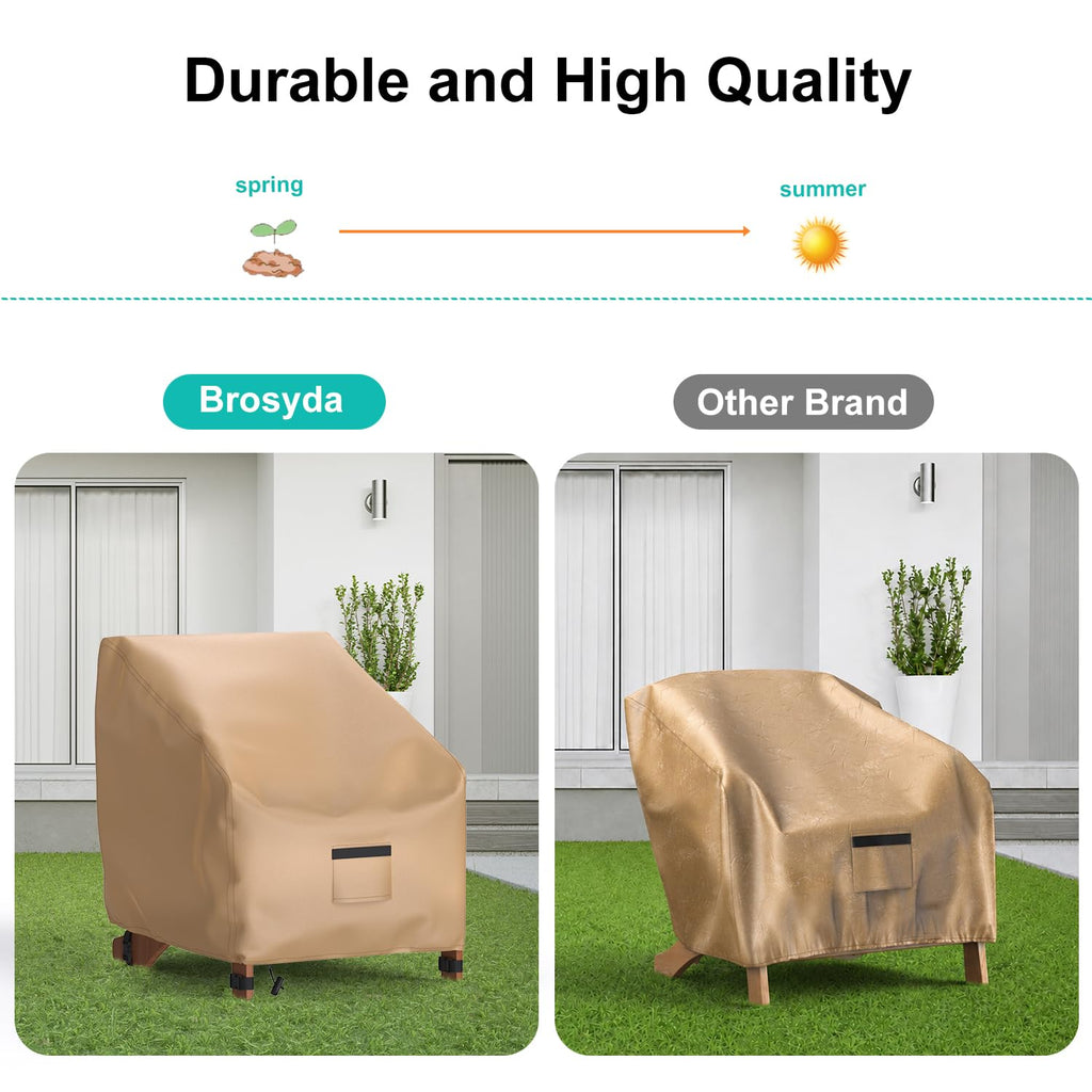 Adirondack Outdoor Chair Covers Waterproof 33"Wx35"Dx36"H, Brown