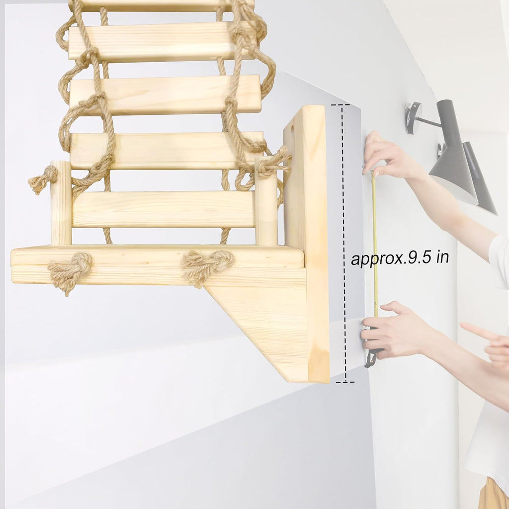 Cat Wall Shelves, Climbing, Wooden Furniture, Cat Shelves and Perches for Wall, Cat Bridge Long for Indoor Cats, Wall