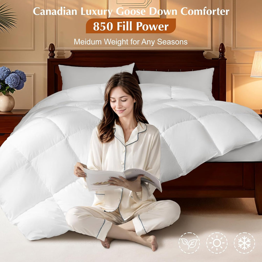 Canadian Luxury Goose Down Comforter Queen
