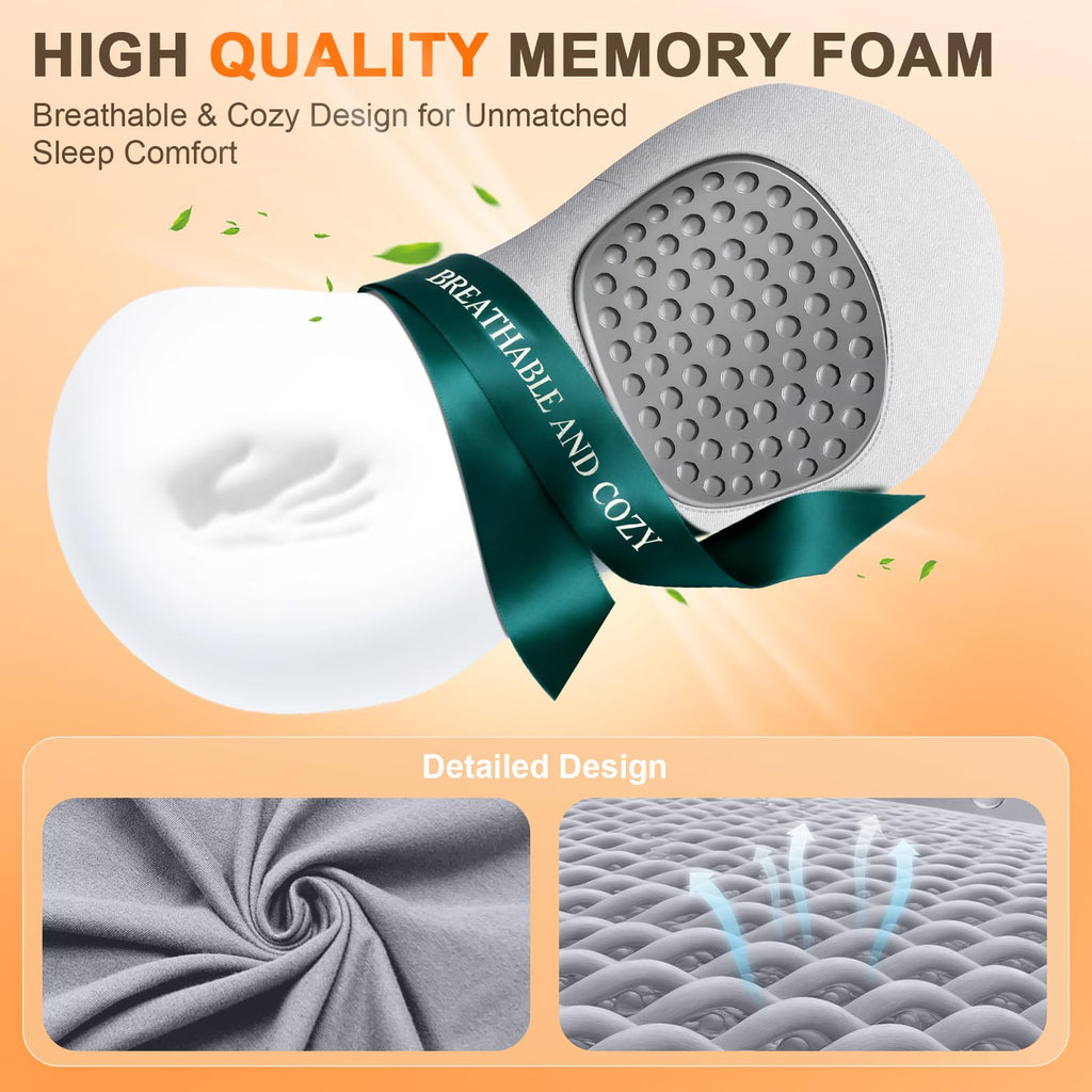 Lumbar Support Pillow, Triple Fusion Massager for Sciatica LightGray