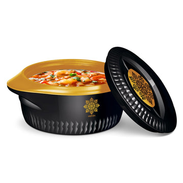 Royal 1500 Insulated Inner Stainless Steel Casserole, 1.27 Litres, Black Gold | BPA Free | Food Grade | Hot & Cold