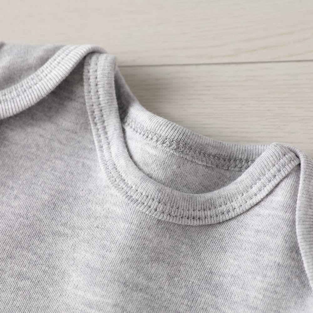 Wish One Get Two Baby Outfits For Boy And Girl - Newborn Twins Baby Items Must Haves - Twin Baby Bodysuit Gray