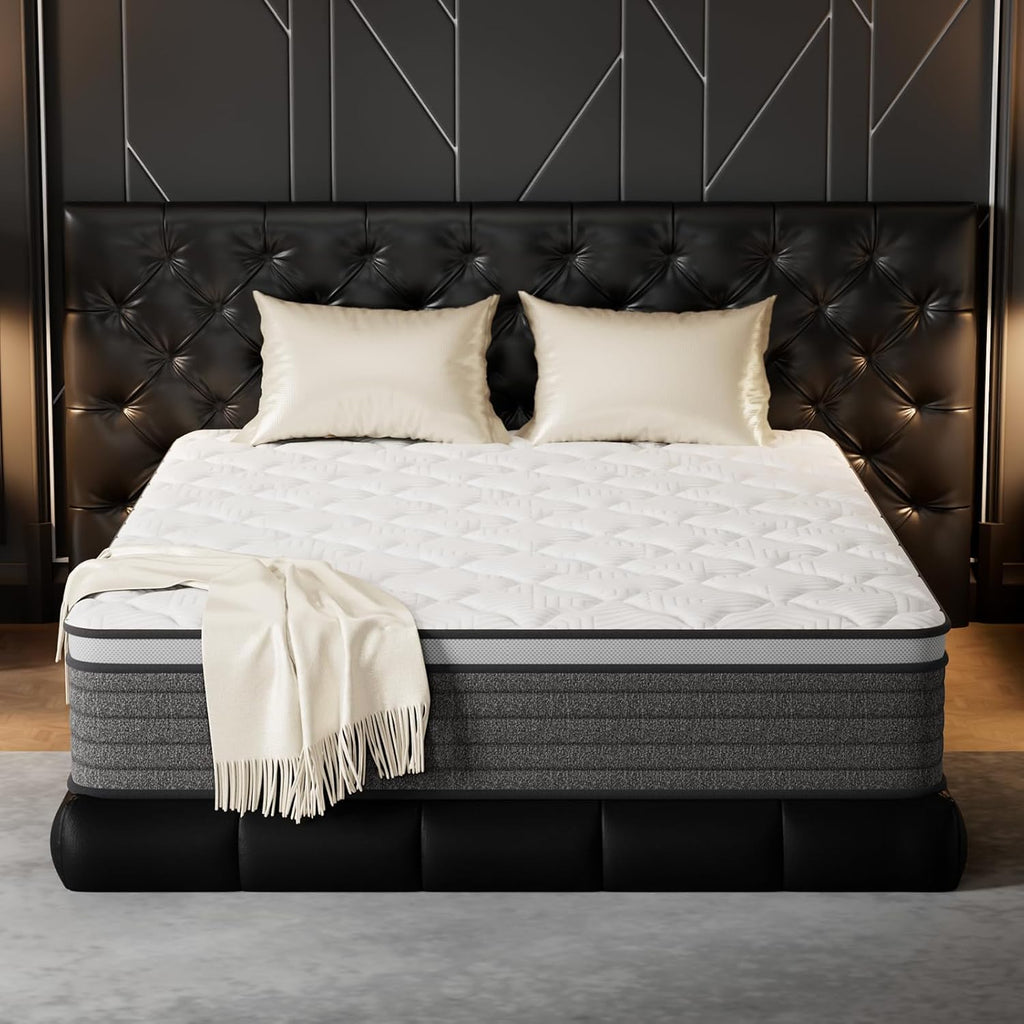 Queen Mattress 14 Inch Hybrid Queen Size-Gel Memory Foam Mattress in a Box, Individually Wrapped Pocket Spring