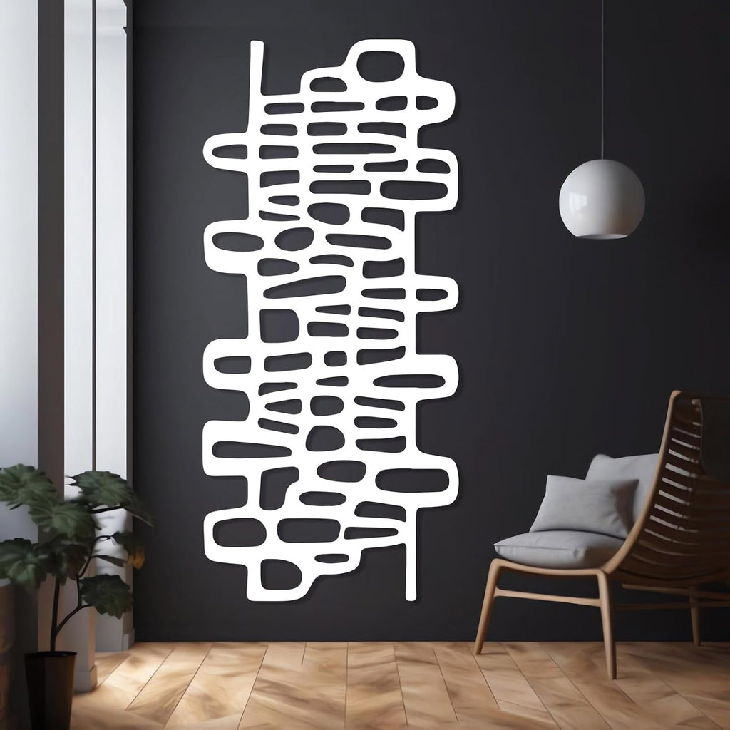 Vertical Abstract Metal Wall Decor, Contemporary Geometric Wall Art, Abstract Geometric Wall Hanging, Luxury Modern
