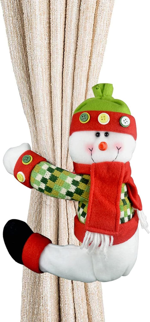 Christmas Tree Topper Snowman,Unique Holiday Xmas Decorations Funny Home Decor,Also Be Used As Curtain Tie and Hugger