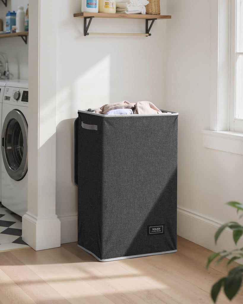 90L Laundry Hamper with Lid, Large Collapsible Laundry Basket