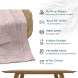 Premium 100% Pure Linen Tablecloth 70"x120" Rectangle, Double Hemstitched Table Cover for Dinner, Pa