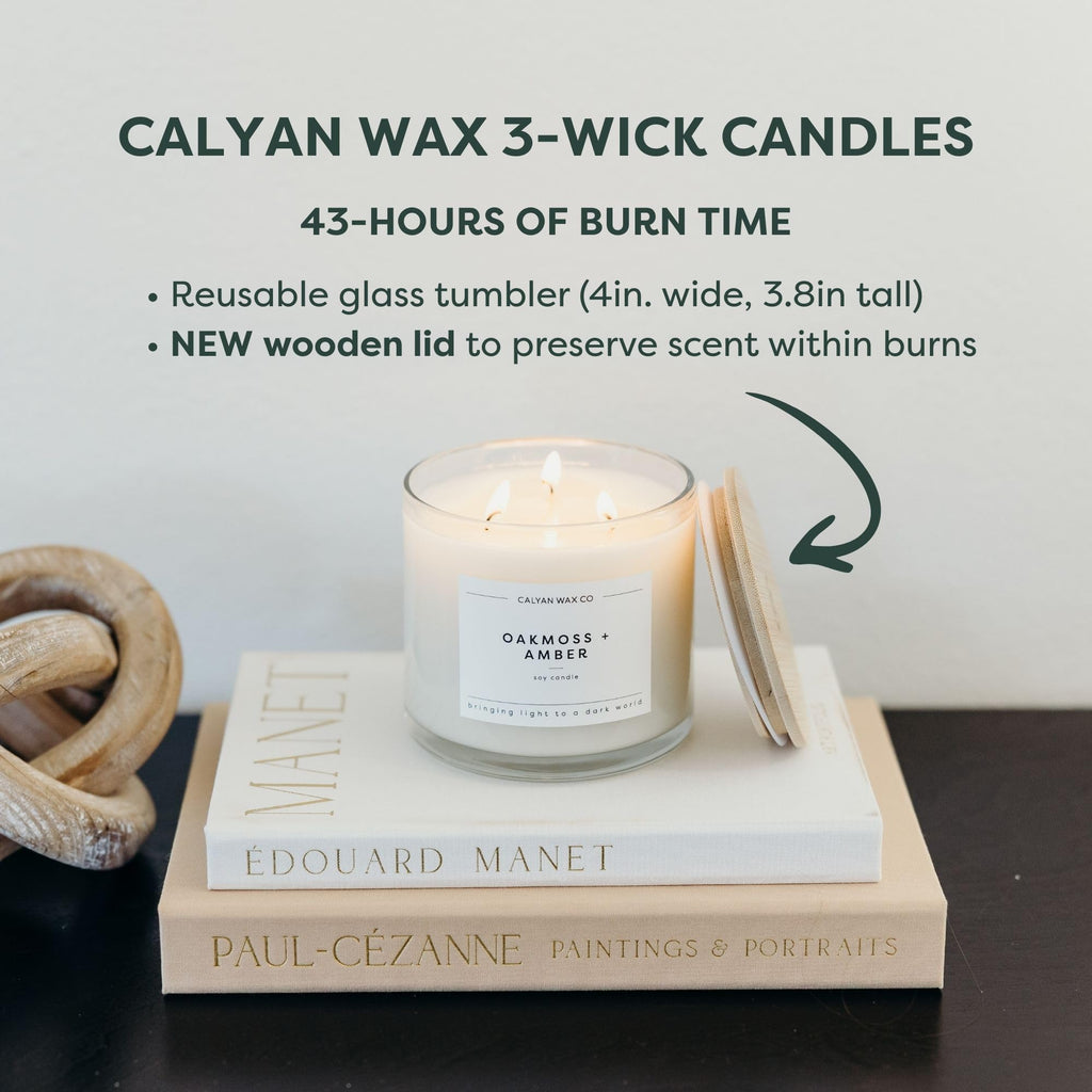 Lavender & Bergamot 3 Wick Scented Candle - 43 Hour Burn