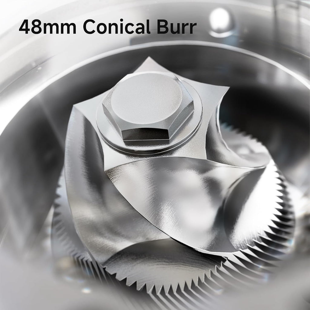 G5 Electric Burr Coffee Grinder, Aluminum Body, Single Dose, Black | 48mm Conical Burr with Dual Speed Grinding, 36