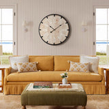 Vantic Farmhouse 24 Inch Extra Large Decorative Wall Clock with Metal Circle