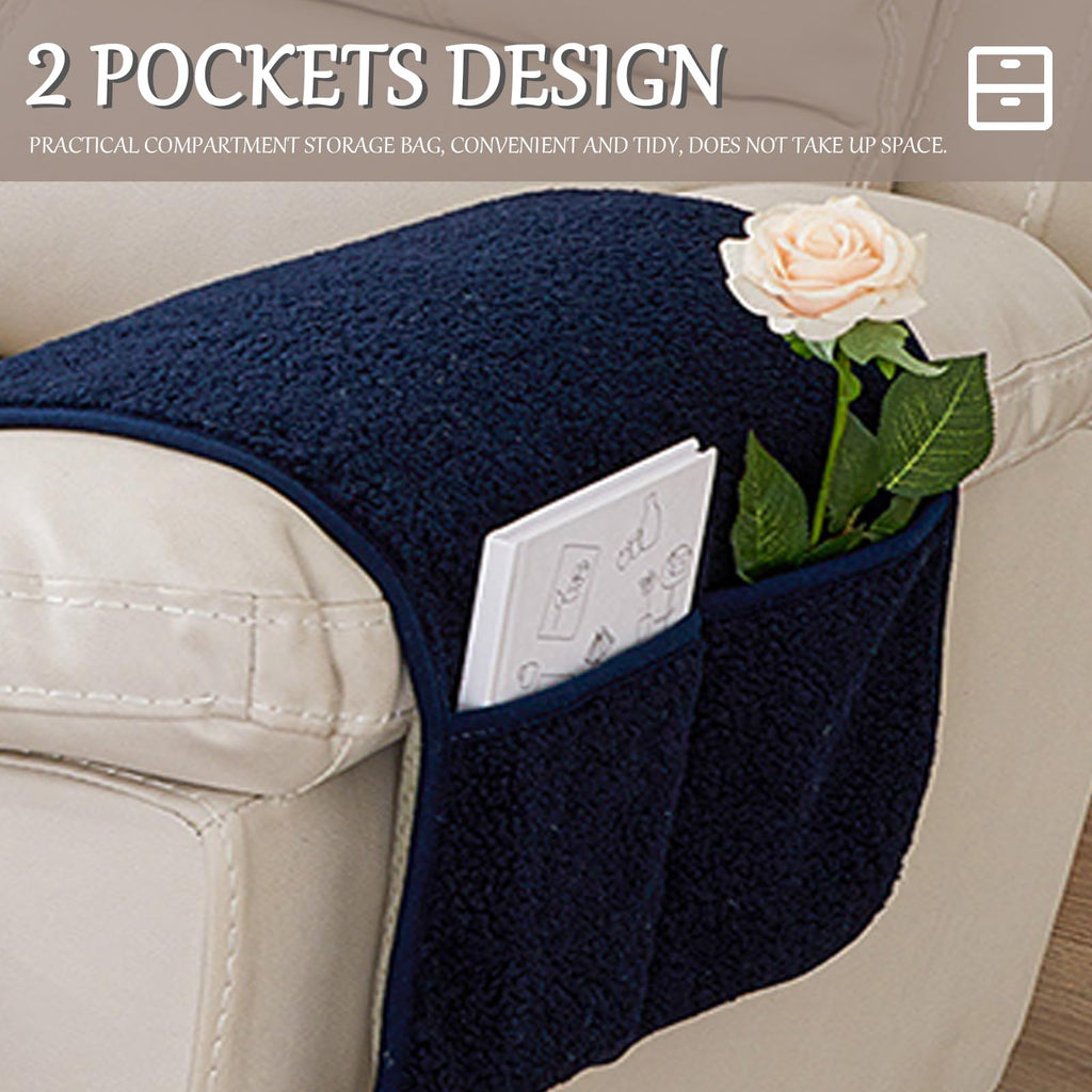 Armrest Covers for Recliners Couch Arm Covers with Pockets for Sofa