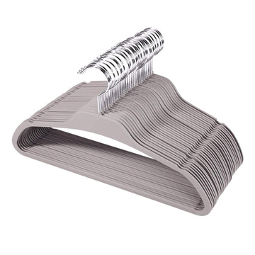 30 Pack Rubberized Hangers with Non-Slip Hangers Grip