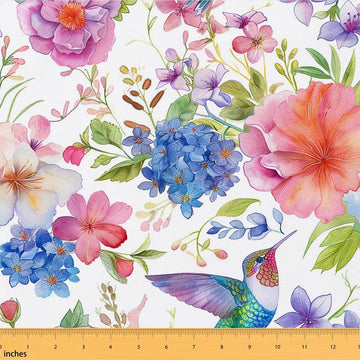Hummingbird Upholstery Fabric, 2 Yards