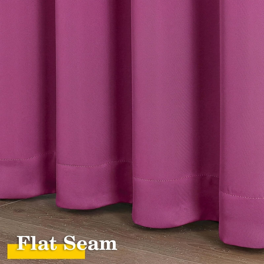 Blackout Curtains 84 Inch Length 2 Panels Set, Soft Solid Thermal Insulated Room Darkening Curtains 84 Inches Long