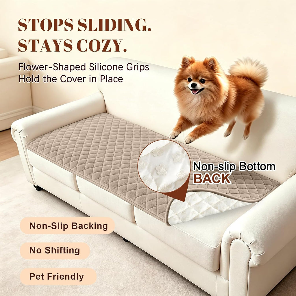 Pet Couch Covers for Sofa Waterproof Plush Dog Sofa Cover Washable