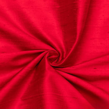 Mart Direct Blood Red 100% Pure Silk Dupioni Fabric By The Yard, 5 Continuous Yards 41 inches Width Pure Raw Silk