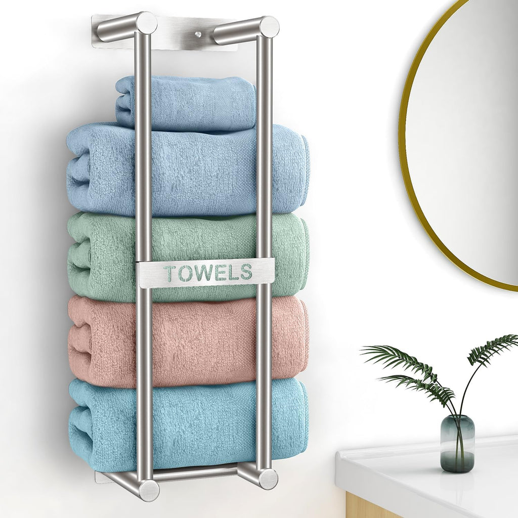Towel Racks , Towel Storage for Small Bathroom 22inch, Stainless Steel Towel Rack Wall Mounted for Bath Towel