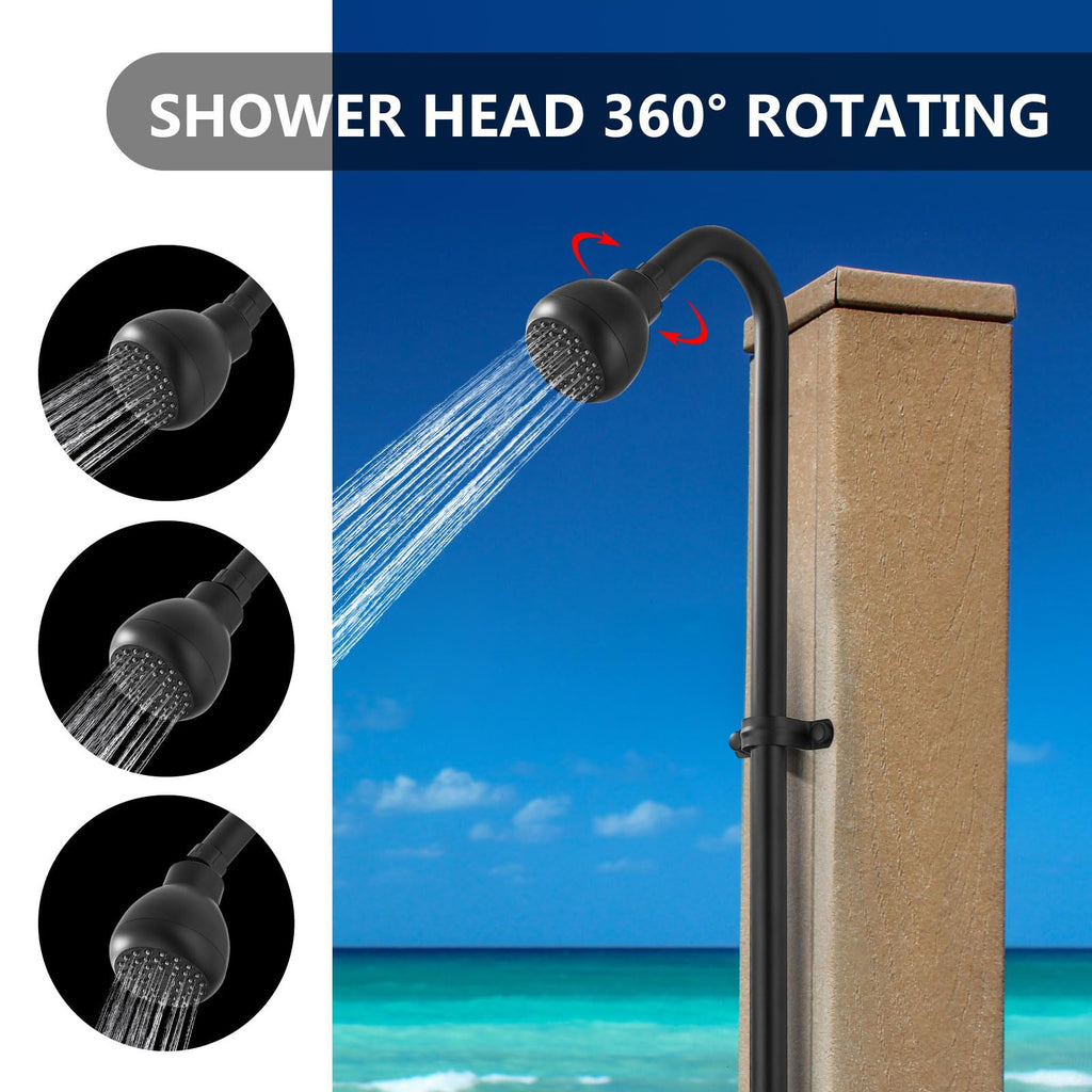 Outdoor Shower Kit,Outside Shower with Single Handle,Matte Black