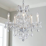 5 Light Crystal Maria Theresa Chandelier, Modern K9 Crystal Chandelier Lighting,Crystal Pendant Lighting Fixture for Dining Room,Bedroom,Living Room,H22 x W20 with Adjustable Chain A100-B07Y2VCWKN