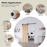 30in x 84in Sliding Barn Wood Door,Interior Doors,DIY Assemblely,Solid Natural Spruce Panelled Slab,