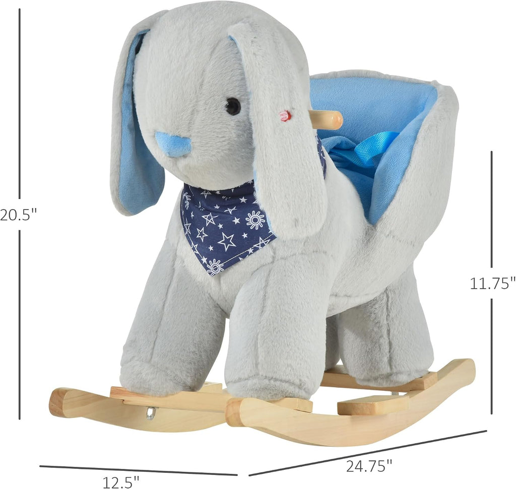 Kids Ride-On Rocking Horse Toy Bunny Rocker for Children 18-36 Months