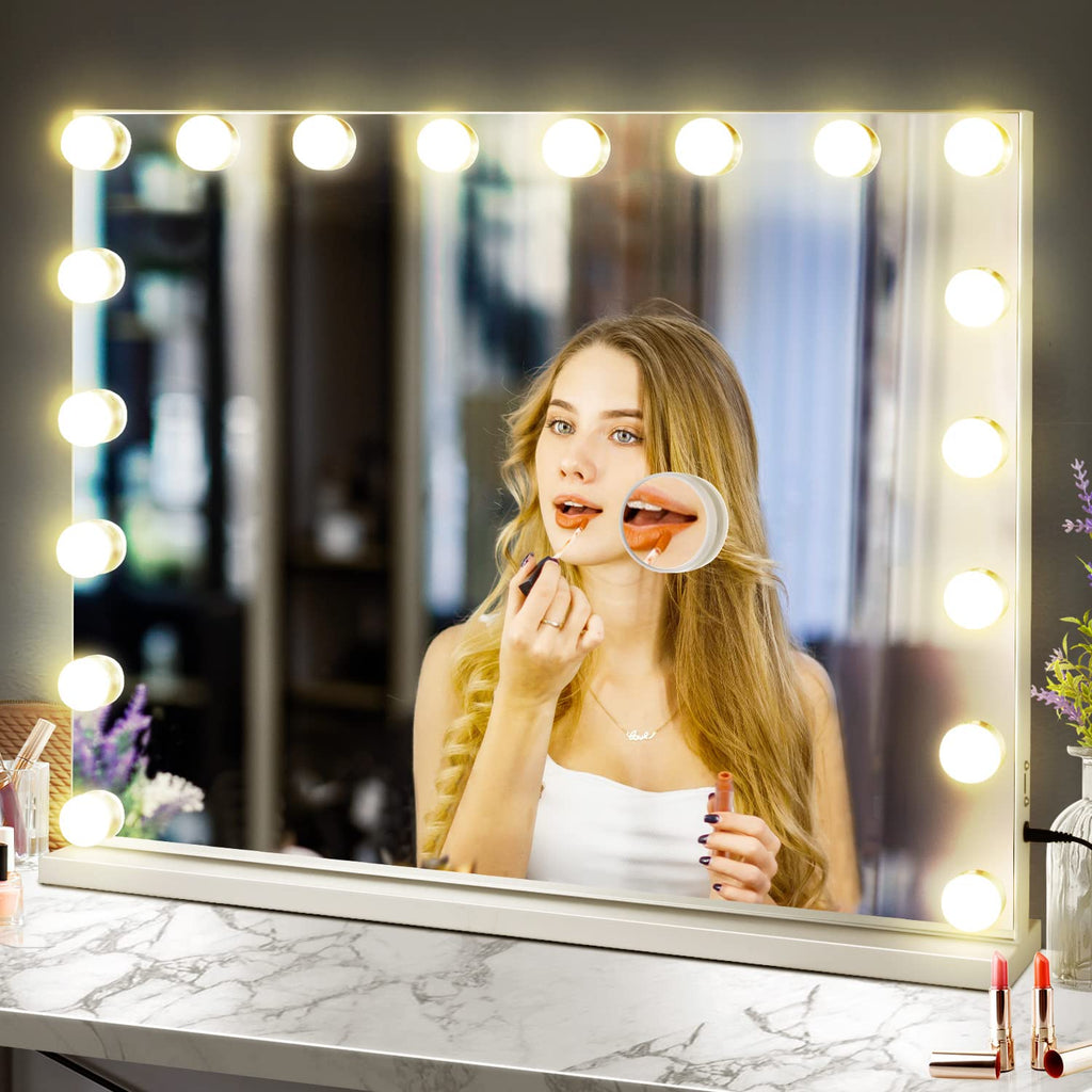 Hollywood Vanity Vanity, Makeup Mirror with 18 Dimmable LED Bulbs