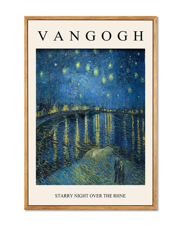 Van Gogh Framed Wall Art Starry Night Over The Rhne Vintage Landscape Print Reproduction Artwork Pictures Bedroom
