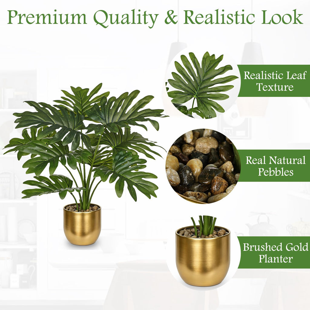 Fake Plants Artificial Monstera Plant in Pot Decor Indoor