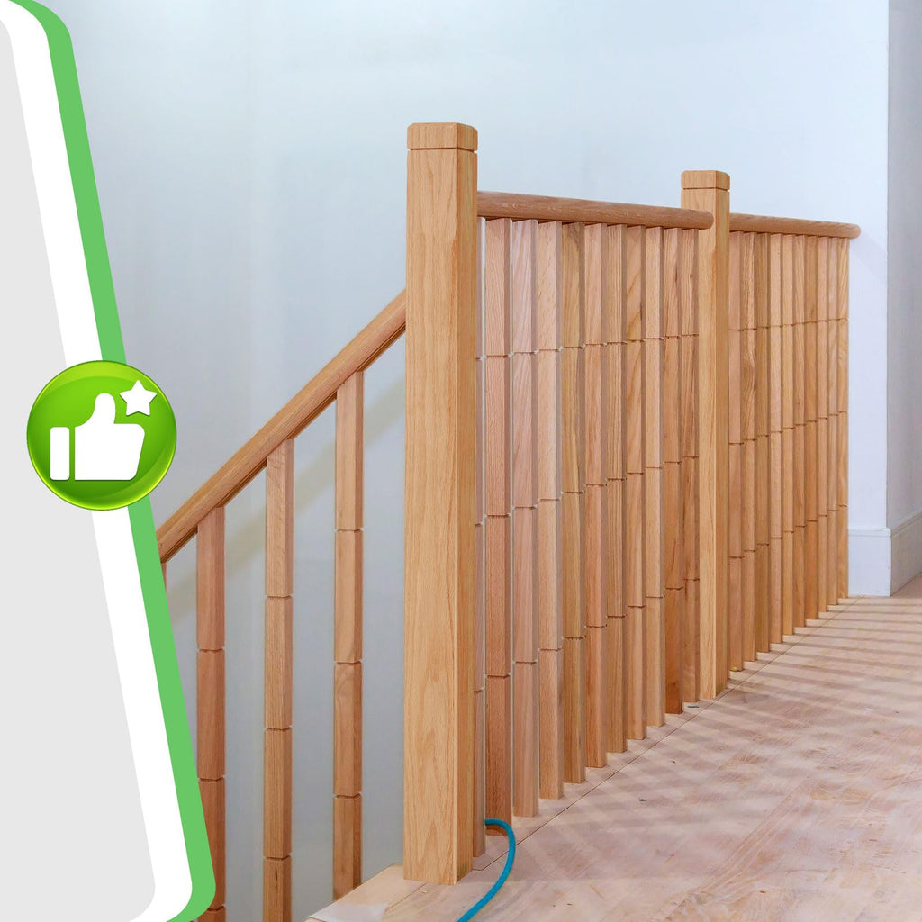 3" x 48" Solid Red Oak Stair Newel Post with Single Groove