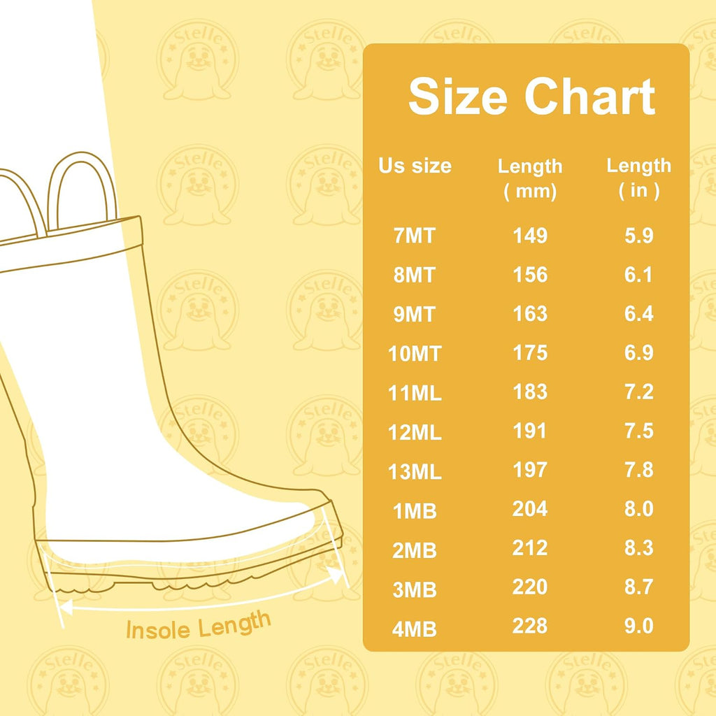 Kids Rain Boots for Boys Girls Outdoor Play and Rainy Days