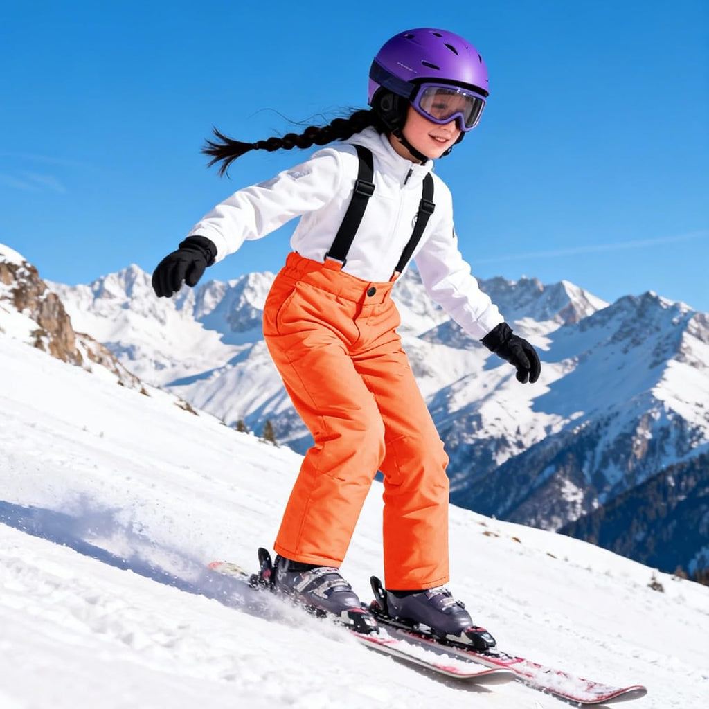 Kids Snow Bibs Insulated Waterproof Overalls Snowboard Winter Warm Pant
