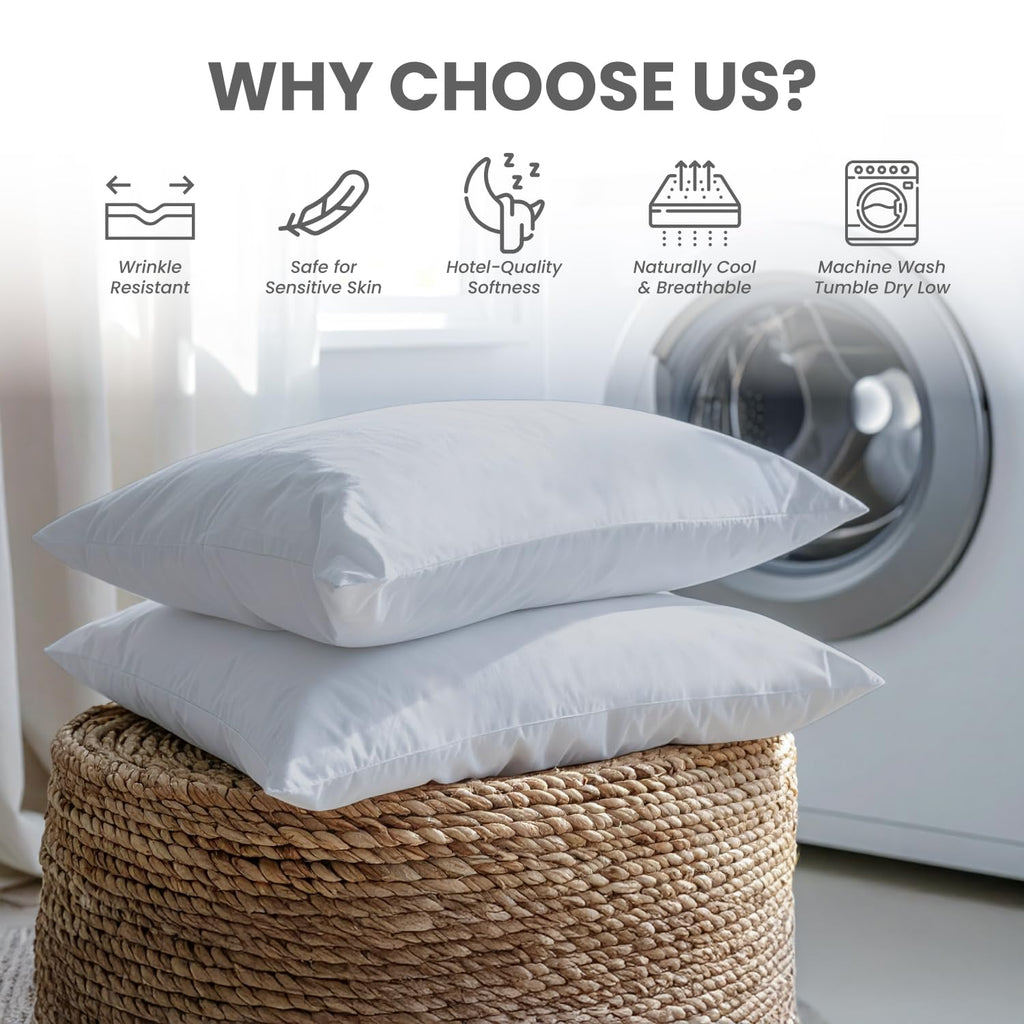 800 TC Egyptian Cotton Pillow Case King Size Pillowcases King Size Bed Luxury Hotel Quality Pillow Cover Set of 4