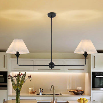 Black Linear Modern Farmhouse Chandelier Island