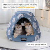 Cat Beds for Indoor Cats, 2-in-1 Cat Bed Cave with Anti-Slip Bottom and Ultra-Soft Plush