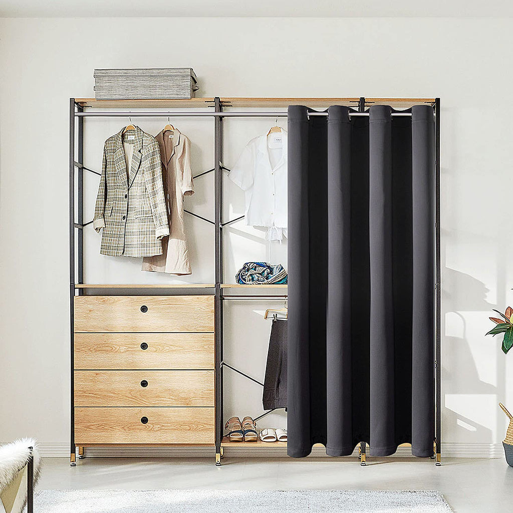 Blackout Curtains Door Curtain for Doorway 80" Long Closet Drapes