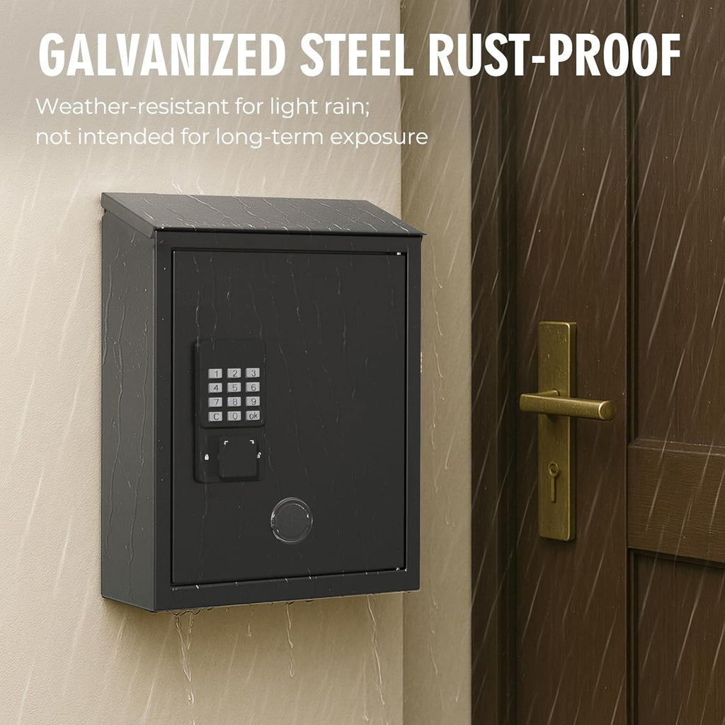 Mailbox with Electronic Lock, Locking Mail Boxes Business Suggestion Box, Key Drop Box