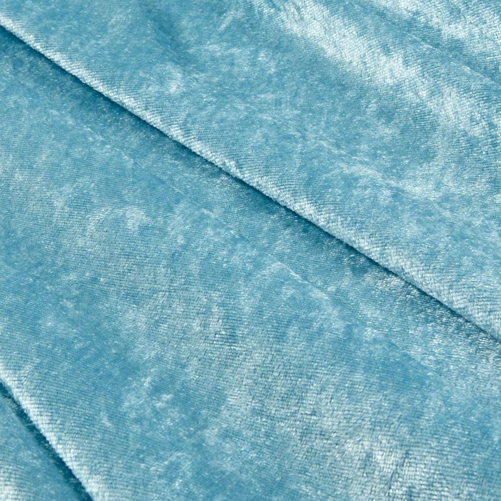 60" Wide - 100% Polyester Panne Velvet - Perfect for backdrops, Clothing, Home Furnishing and Many More. (Baby Blue