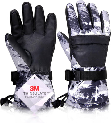 Kids Ski Gloves Winter Warm Snow Glove for Boys Girls Cycling Snowboarding Skating
