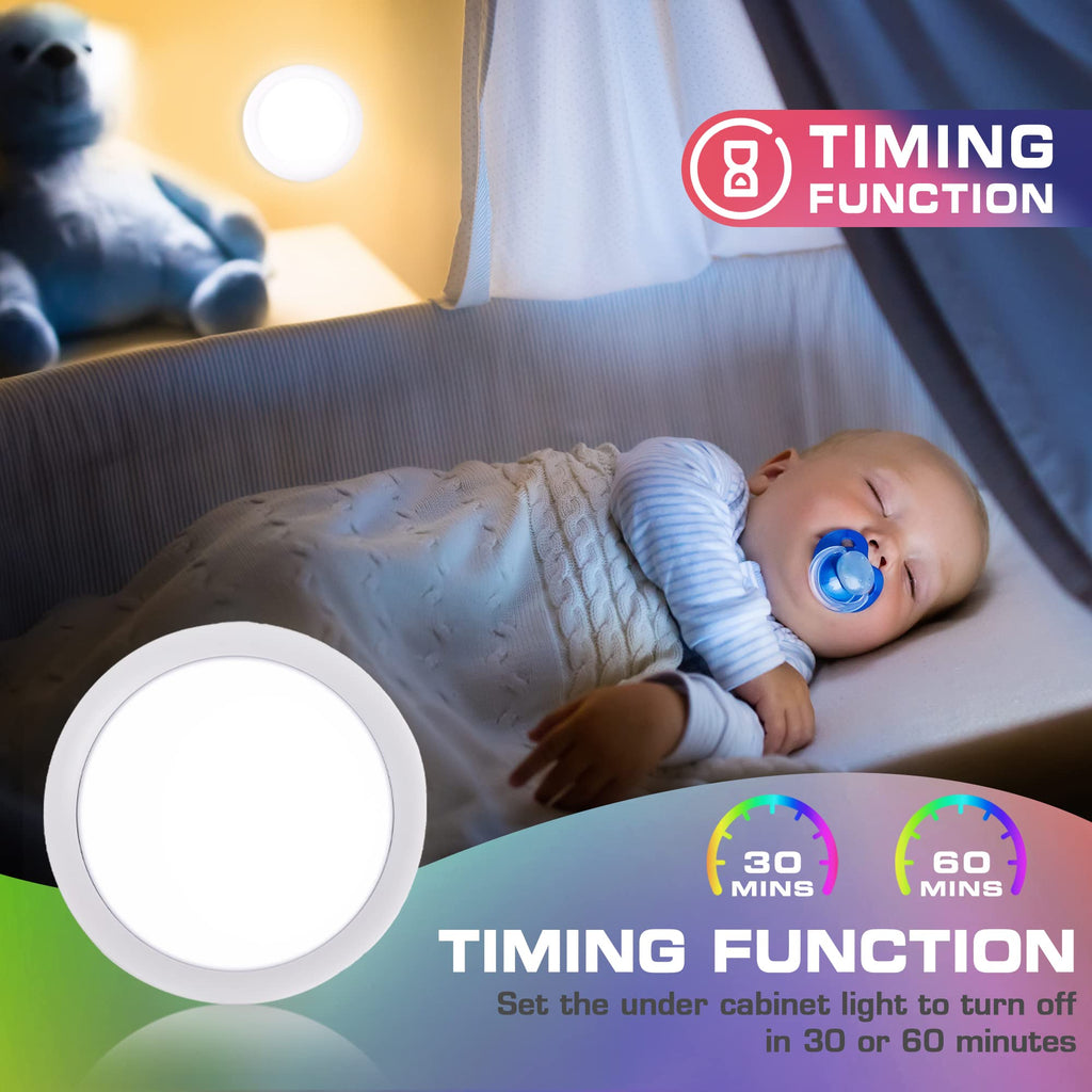 Puck Lights with Remote, RGB 13 Color Changing Lights with Dimmer