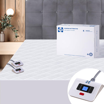 Heated Mattress Pad King Size Dual Control with 10 Heat Settings