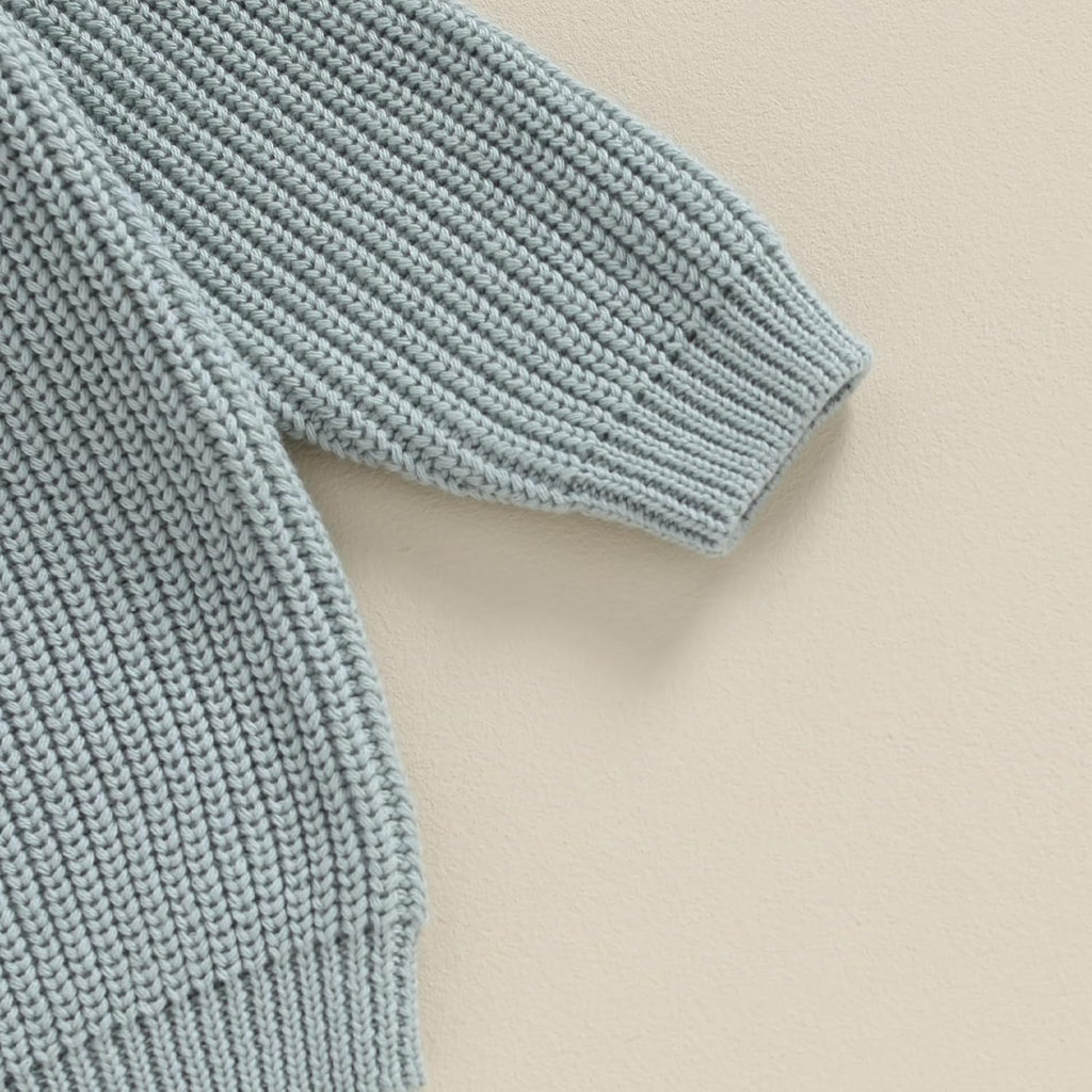 Baby Girl Boy Toddler Knit Sweater Cute Round Neck Long Sleeve Blouse Pullover Oversized Sweatshirt Warm Kids Tops