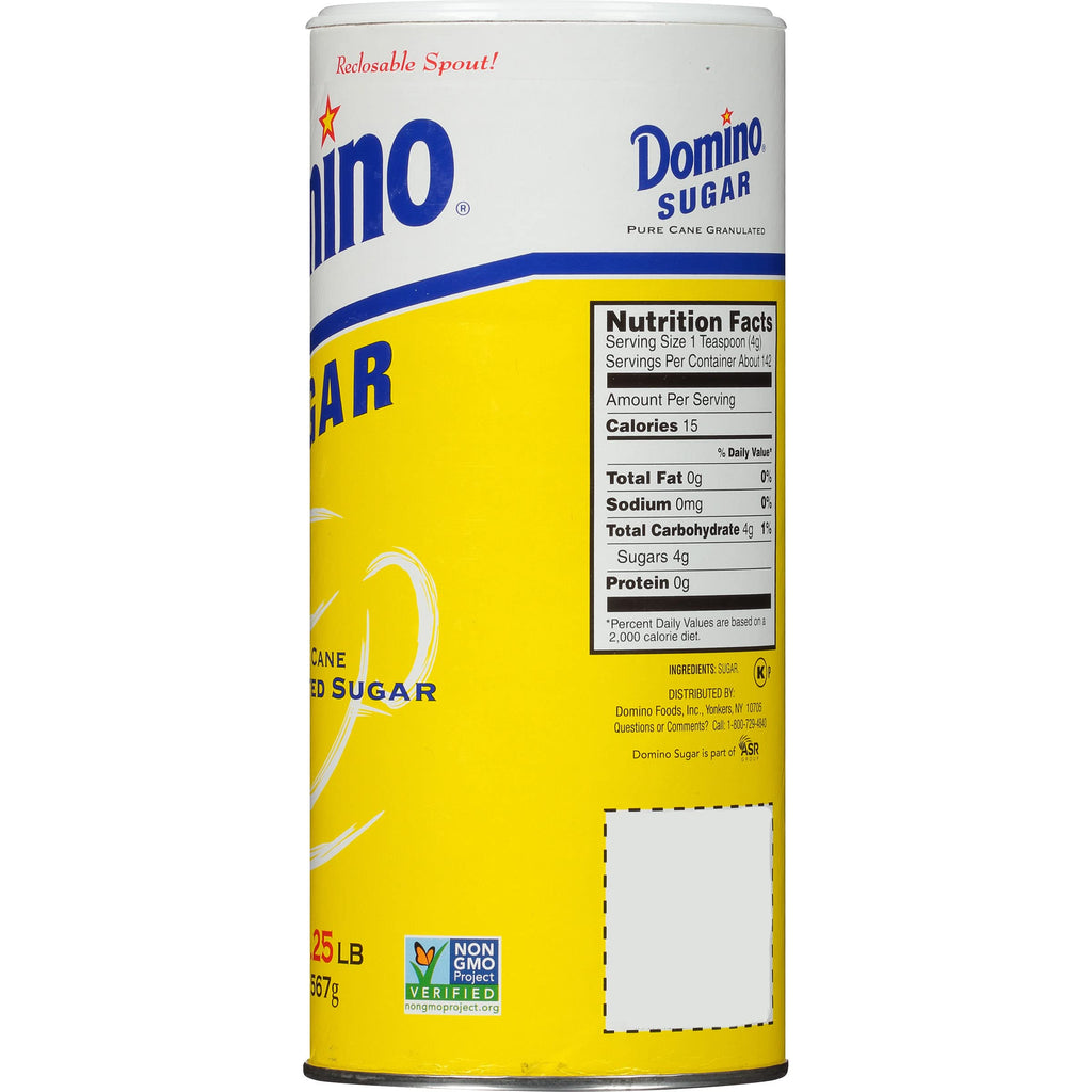 Granulated Sugar, 20 oz Canister, 3 Pack
