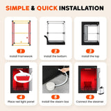 Viconor Infrared Sauna Box, Portable Steam Infrared Sauna Tent with Red Light Therapy for Home
